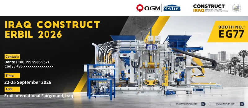 Iraq Construct Erbil 2026 | QGM Showcases Concrete Block Production Solutions